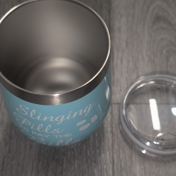 Slinging Pills Pay the Bills Engraved Insulated Stemless Stainless Steel Tumbler - Picture 14 of 16